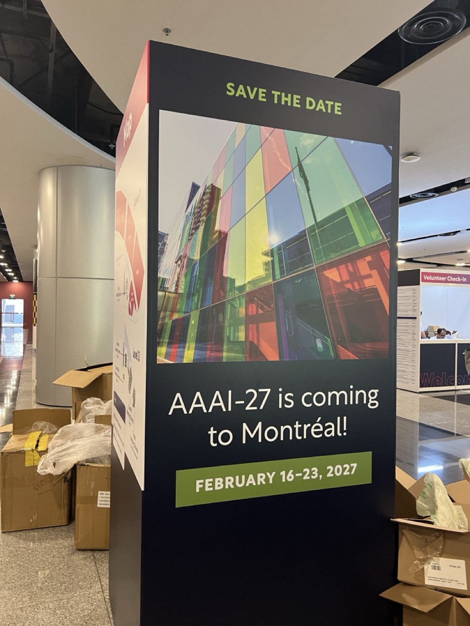 AAAI conference banner announcing Montreal as the 2027 location.
